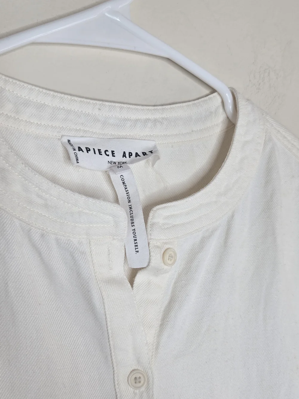 Apiece Apart White Tiered Cotton Dress Minimalist Boho Summer Casual